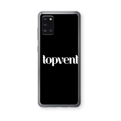 Topvent Zwart: Samsung Galaxy A31 Transparant Hoesje