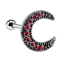 Traguspiercing met maanaccessoire Chirurgisch staal 316L Helix / Tragus