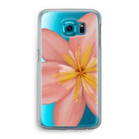 Pink Ellila Flower: Samsung Galaxy S6 Transparant Hoesje