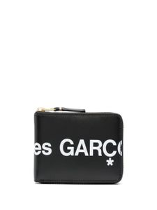 Comme Des Garçons Wallet portefeuille zippé à logo imprimé - Noir