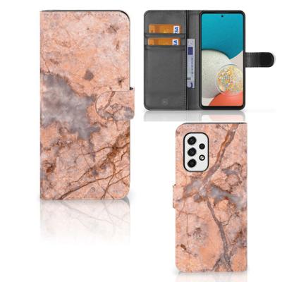 Samsung Galaxy A53 | Bookcase | Marmer Oranje