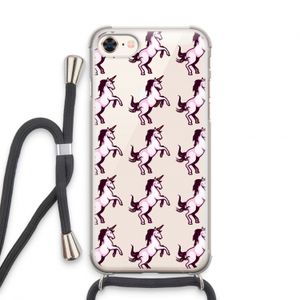 Musketon Unicorn: iPhone 8 Transparant Hoesje met koord