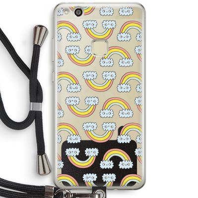 Regenboog: Huawei Ascend P10 Lite Transparant Hoesje met koord