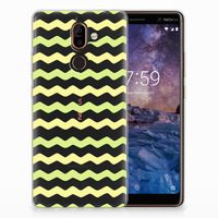 Nokia 7 Plus TPU bumper Waves Yellow - thumbnail