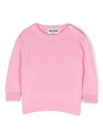 Moschino Kids pull Teddy Bear en intarsia - Rose