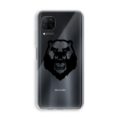 Angry Bear (black): Huawei P40 Lite Transparant Hoesje