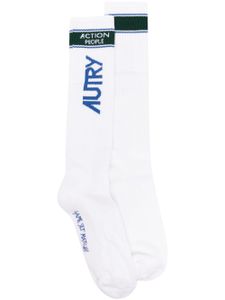 Autry chaussettes nervurées à logo imprimé - Blanc