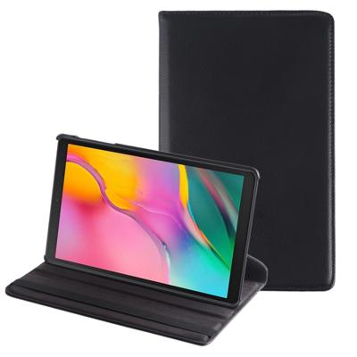 Litchi textuur horizontale Flip 360 graden rotatie lederen case voor Galaxy tab een 10 1 (2019) T510/T515 met houder (zwart)