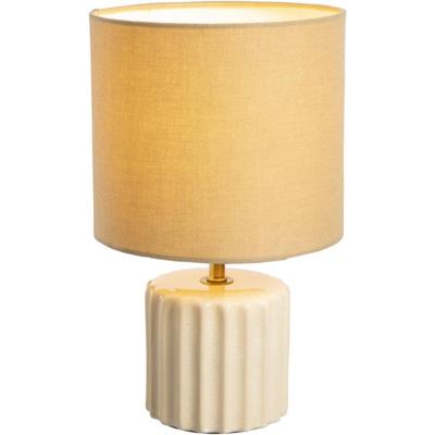 Tafellamp Faye - Naturel Keramiek/stof - 29xØ18 Cm