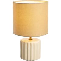 Tafellamp Faye - Naturel Keramiek/stof - 29xØ18 Cm