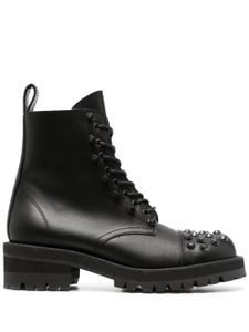 Junya Watanabe bottines en cuir à détails de clous 50 mm - Noir