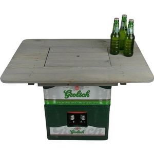 Bierkrat tafelblad 57 x 78 cm salontafel/eettafel/statafel