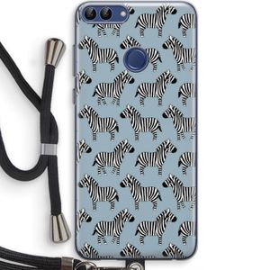 Zebra: Huawei P Smart (2018) Transparant Hoesje met koord
