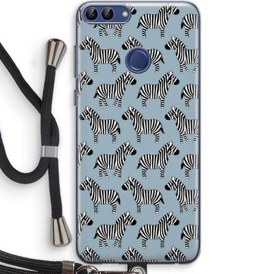 Zebra: Huawei P Smart (2018) Transparant Hoesje met koord