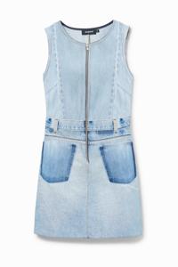 Upcycling denim overgooier - BLUE - M