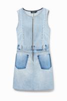 Upcycling denim overgooier - BLUE - M - thumbnail