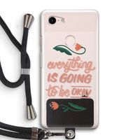 Optimistic flower girl: Pixel 3 Transparant Hoesje met koord
