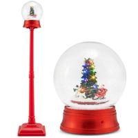 Kerststraatverlichting met LED-versiering Decoratieve Lantaarnpalen Sneeuwbol Roterende Kerstman Reuzenrad