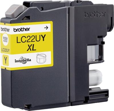 Brother inktcartridge, 1.200 pagina&apos;s, OEM LC-22UY, geel