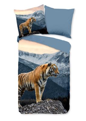 Pure Dekbedovertrek "tijger in de bergen" - Multi - (135x200 cm) - Microfiber