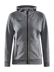 Craft 1910626 Core Soul Full Zip Hood Wmn - Dark Grey Melange - XXL