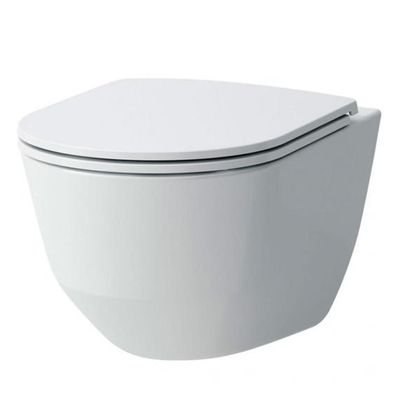 Laufen Pro Pack wandcloset 39.7x55.7x46.5cm spoelrandloos slimseat zitting softclose keramiek glans wit h8669570000001