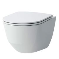 Laufen Pro Pack wandcloset 39.7x55.7x46.5cm spoelrandloos slimseat zitting softclose keramiek glans wit h8669570000001 Laufen Pro Pack wandcloset 39.7x55.7x46.5cm spoelrandloos slimseat zitting softclose keramiek glans wit h8669570000001