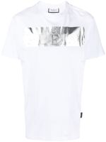 Philipp Plein t-shirt à logo métallisé - Blanc