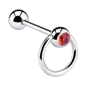 Slave-Barbell met jeweled ball Chirurgisch Staal 316L Barbells