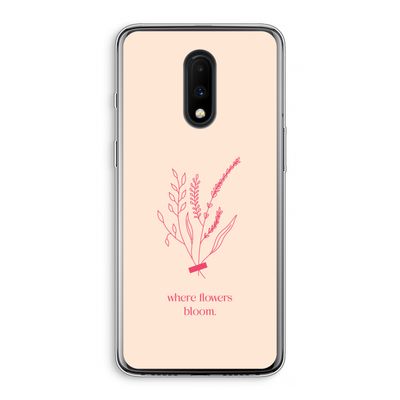 Where flowers bloom: OnePlus 7 Transparant Hoesje