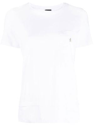 Lorena Antoniazzi sweat en coton à logo brodé - Blanc
