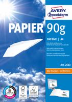 Avery-Zweckform PAPIER 90 Premium Quality Paper 2563 Printpapier, kopieerpapier DIN A4 90 g/m² 500 vellen Wit