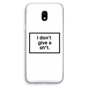 Don't give a shit: Samsung Galaxy J3 (2017) Transparant Hoesje