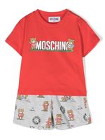 Moschino Kids ensemble haut-short à imprimé Teddy Bear - Rouge