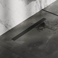 Brauer Douchegoot met Multifunctioneel Rooster en Flens - 80 cm - Mat Zwart