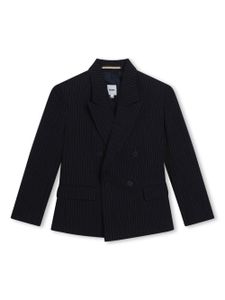 BOSS Kidswear blazer croisé à fines rayures - Bleu