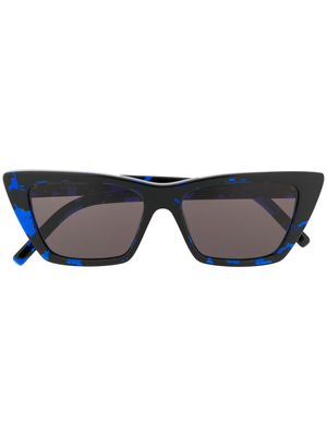 Saint Laurent Eyewear lunettes de soleil à monture structurée - Noir