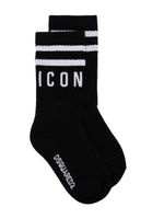 DSQUARED2 KIDS chaussettes à bande Icon signature - Noir