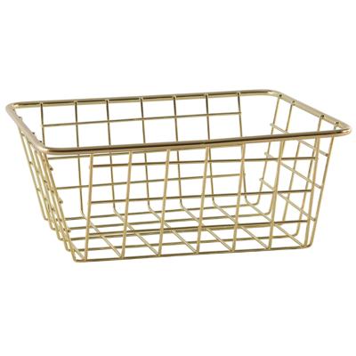 Svenska Living Draadmand - goudkleurig - 20 x 15 x 8 cm - opbergmand