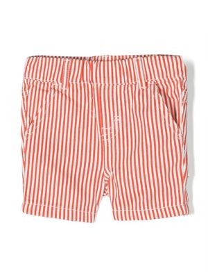 Stella McCartney Kids short rayé à motif guitare - Rouge