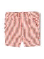 Stella McCartney Kids short rayé à motif guitare - Rouge