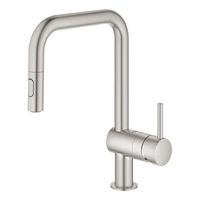 GROHE Minta Keukenkraan - draaibare/uittrekbare uitloop - 2 straalsoorten - supersteel geborsteld 32322DC2 - thumbnail