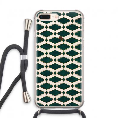 Moroccan tiles: iPhone 7 PLUS Transparant Hoesje met koord