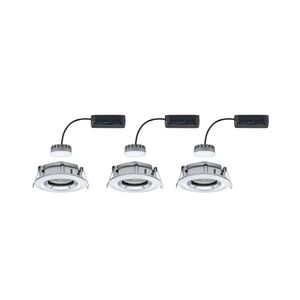 Paulmann Nova Plus Inbouwlamp voor badkamer Set van 3 stuks LED LED 20.4 W IP65 Chroom