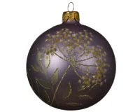 Kerstbal Glas Bevroren Lila Ø8cm 1st