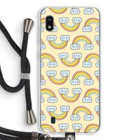 Regenboog: Samsung Galaxy A10 Transparant Hoesje met koord