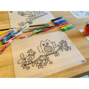 Herkleurbare placemat Hedwig de Uil