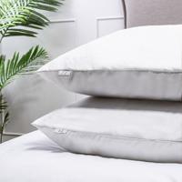 Kussenslopen Luna Uni: 2 PACK Effen Wit Luna Bedding - Dekbed-Discounter.nl