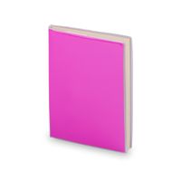 Notitieblokje zachte kaft roze met plastic hoes 10 x 13 cm - thumbnail