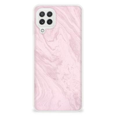 Samsung Galaxy A22 4G | M22 | TPU | Siliconen hoesje | Marble Pink - Origineel Cadeau Vriendin